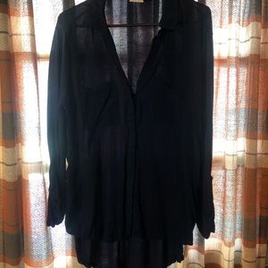 Navy Blue Converse Button Down